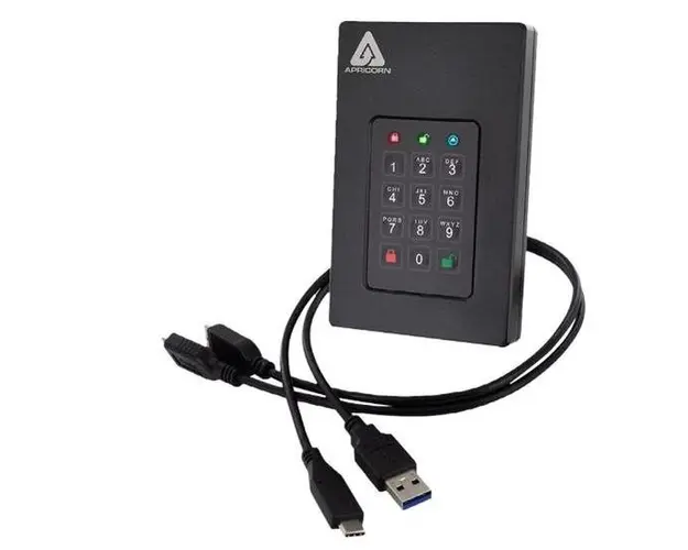 SSD Extern Apricorn Aegis Fortress L3, 512GB, 2.5inch, USB 3.0 
