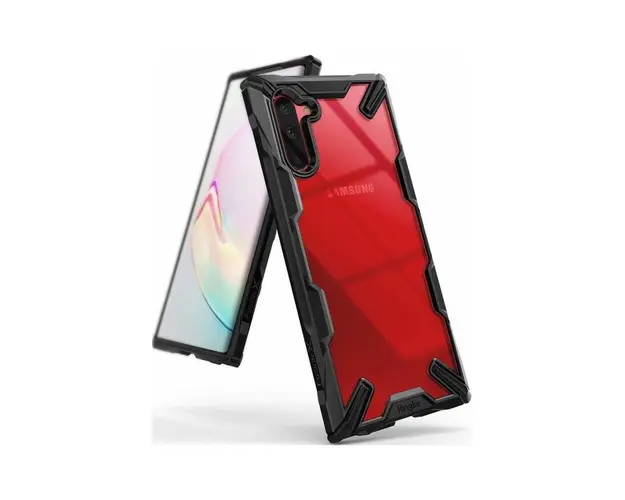 Protectie spate Ringke FUSION X pentru Samsung Galaxy Note 10 (Transparent/Negru)