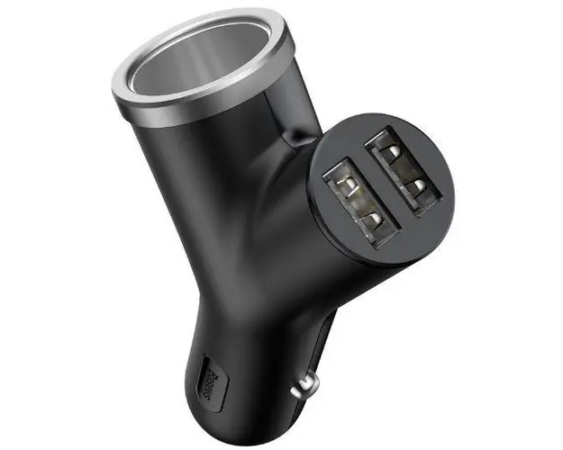 Incarcator Auto Baseus CCALL-YX01 Splitter, 2 x USB, 3.4A (Negru)