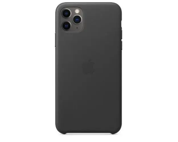 Protectie Spate Apple mx0e2zm/a pentru Apple iPhone 11 Pro Max, Piele naturala (Negru) 