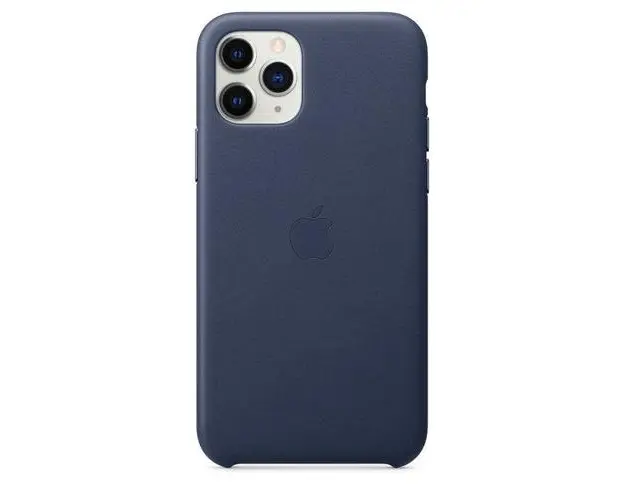 Protectie Spate Apple MWYG2ZM/A pentru Apple iPhone 11 Pro, Piele naturala (Albastru)