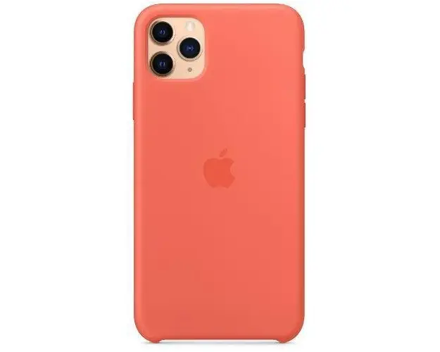 Protectie Spate Apple MX022ZM/A pentru iPhone 11 Pro Max, Silicon (Portocaliu)