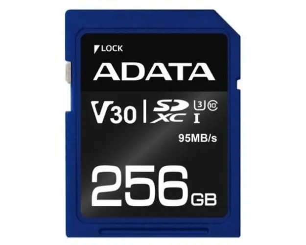 Card de memorie ADATA Premier Pro, 256GB, SDXC, UHS-I, U3, Clasa 10
