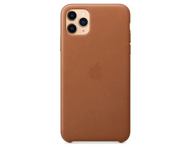 Protectie Spate Apple MX0D2ZM/A pentru Apple iPhone 11 Pro Max, Piele naturala (Maro)