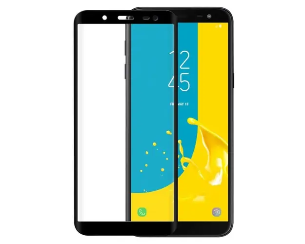 Folie Protectie Sticla Temperata Eiger 3D Edge to Edge EGSP00269 pentru Samsung Galaxy J6 2018 (Transparent/Negru)