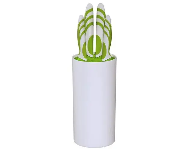 Set cutite XAVAX 111543, 5 piese (Verde/Alb)