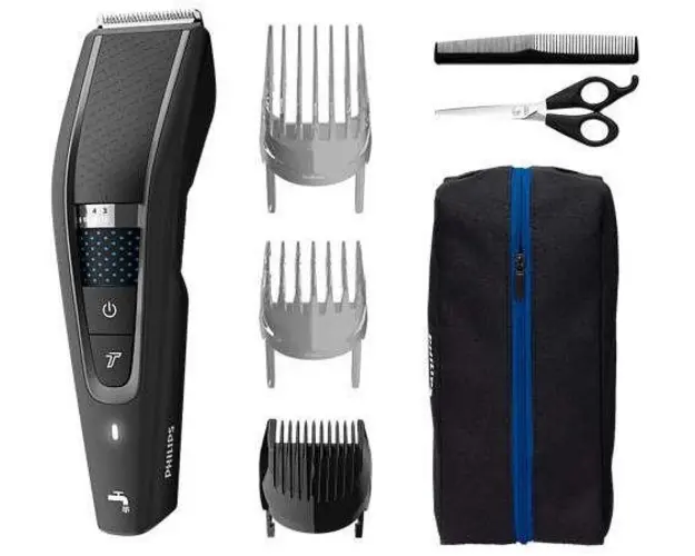 Aparat de tuns Philips Hairclipper series 5000 HC5632/15, Lungime 0.5-28 mm, Autonomie 90 min, Tehnologie Trim-n-Flow PRO (Negru)