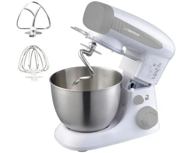 Mixer cu bol Esperanza EKM024, 800W, 6 viteze, Bol 4L (Argintiu)