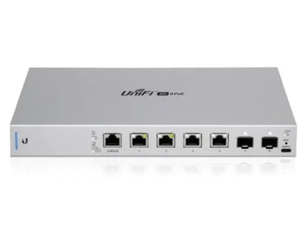 Switch Ubiquiti US-XG-6POE, Gigabit, 4 Porturi, Managed (Argintiu)
