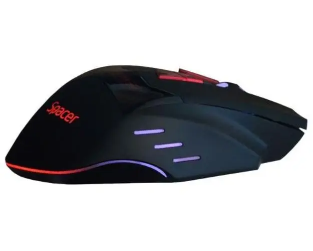 Mouse Gaming Spacer SP-GM-02, USB, 2400 DPI (Negru)