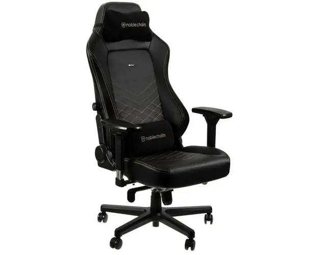 Scaun gaming Noblechairs Hero, reglabil (Negru/Auriu)
