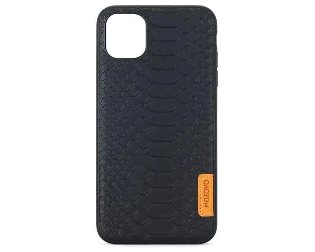 Protectie Spate Meleovo Python MLVPYTXIPMBK pentru iPhone 11 Pro Max, placuta metalica integrata (Negru)