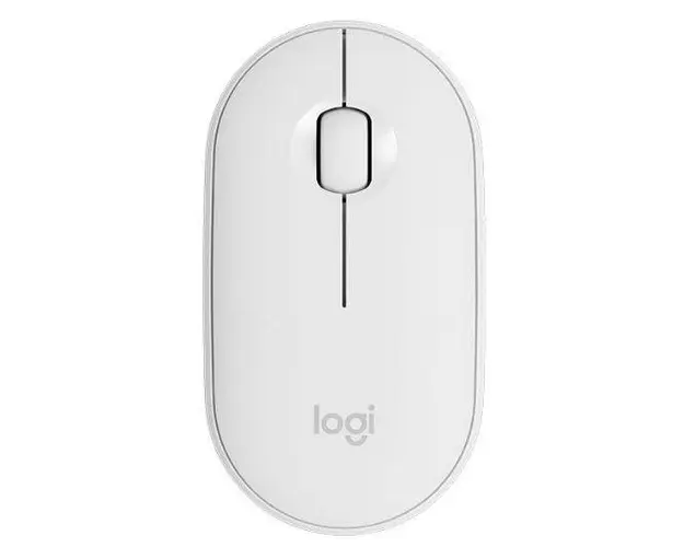 Mouse Wireless Logitech Pebble M350, 1000 DPI, Bluetooth/USB (Alb)