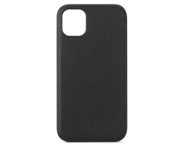 Protectie Spate Meleovo Saffiano Magnetic MLVSFMXIPMBK pentru iPhone 11 Pro Max, placuta metalica integrata (Negru)
