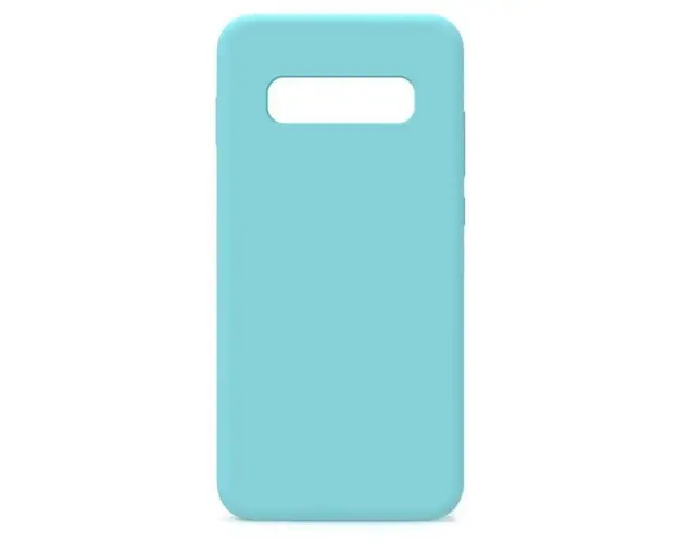 Protectie Spate Lemontti Liquid Silicone LEMCLSS10TB pentru Samsung Galaxy S10 G973 (Albastru)