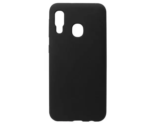 Protectie Spate Lemontti Liquid Silicone LEMCLSA20EBK pentru Samsung Galaxy A20e (Negru)