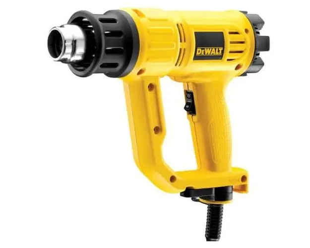 Suflanta cu aer cald DeWalt D26411, 1800 W, 450 l/min debit aer, 600C temperatura maxima + duza conica + duza lata in forma de coada de peste