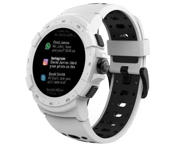 Ceas activity tracker MyKronoz ZeSport 2, Bluetooth, Touchscreen, GPS (Negru/Alb)