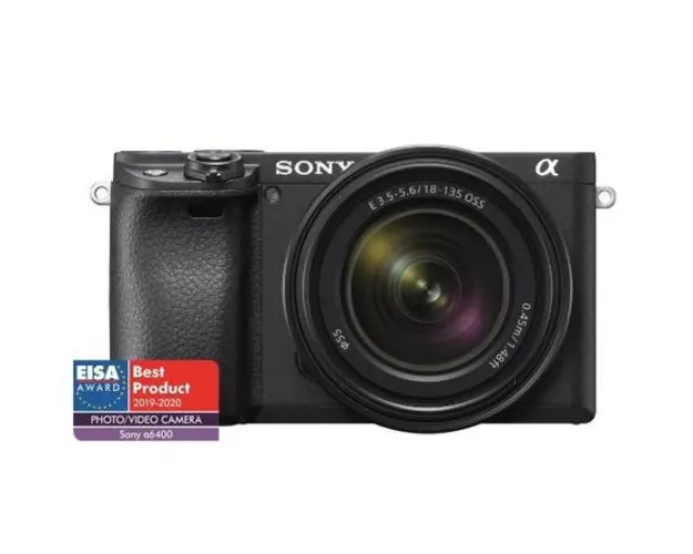 Aparat Foto Mirrorless Sony Alpha A6400, 24.2 MP, APS-C, Ecran 3inch, 4K HDR, 4D Focus + Obiectiv SEL18135 18-135 mm (Negru)