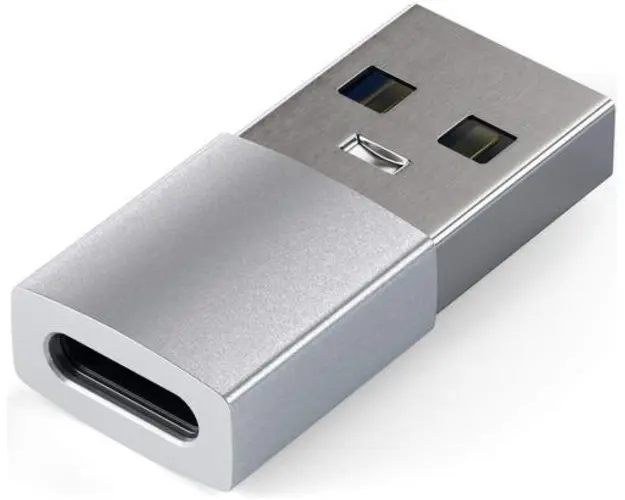 Adaptor Satechi ST-TAUCS, USB Type-C - USB (Argintiu)