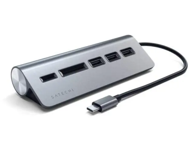 Hub USB Satechi ST-TCHCRM, 3 x USB 3.0, USB Type-C (Gri)