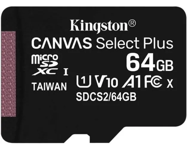 Card de memorie MicroSD Kingston Canvas Select Plus, 64GB, UHS-I, Class 10