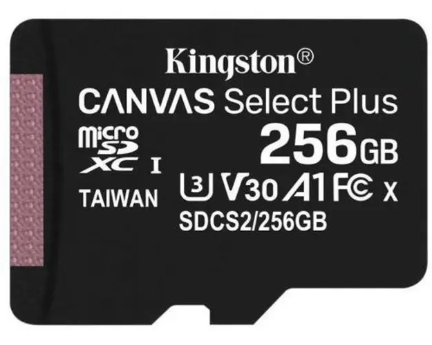 Card de memorie MicroSD Kingston Canvas Select Plus, 256GB, UHS-I, Class 10