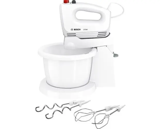 Mixer cu bol BOSCH MFQ2600W, 375W, 4 trepte viteza (Alb)