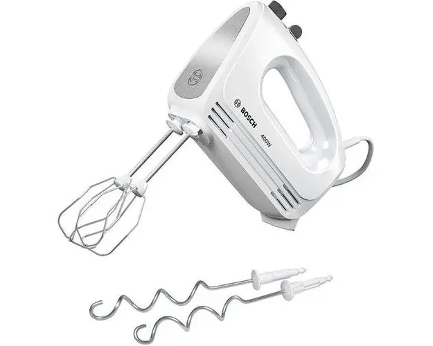 Mixer de mana BOSCH CleverMixx MFQ24200, 400W, 4 trepte viteza (Alb)