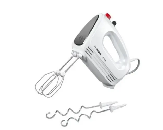 Mixer de mana BOSCH CleverMixx MFQ22100, 375W, 4 trepte viteza, (Alb/Gri)