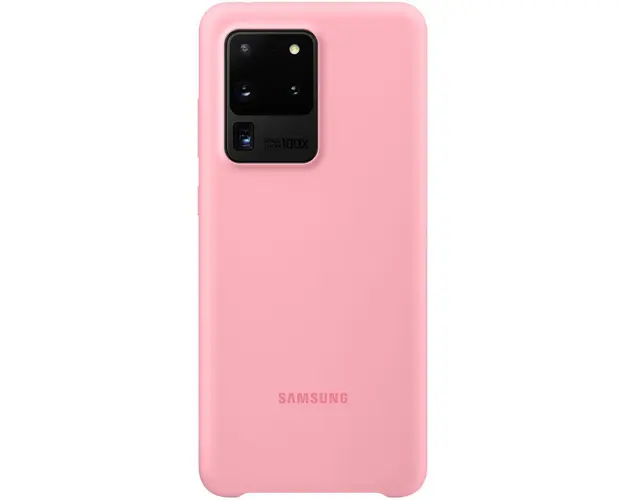 Protectie Spate Silicon Samsung EF-PG988TPEGEU pentru Samsung Galaxy S20 Ultra (Roz)