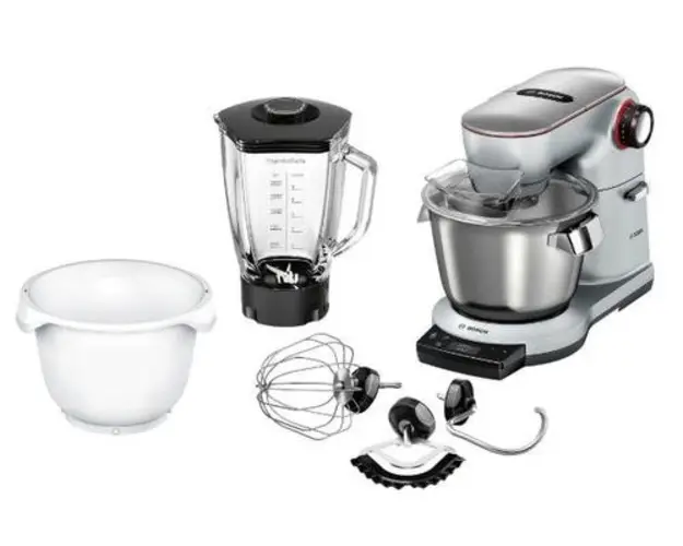 Robot de bucatarie Bosch OptiMUM MUM9BX5S22, 1500 W, 7 viteze, 3D PlanetaryMixing, Senzor Smart Dough, cantar, temporizator, capacitate bol 5.5 l (Inox)