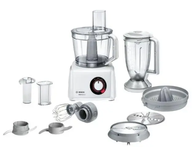 Robot de bucatarie BOSCH MultiTalent 8 MC812W620, vas 3.9 l, blender 1.5 l, 1100 W (Alb)
