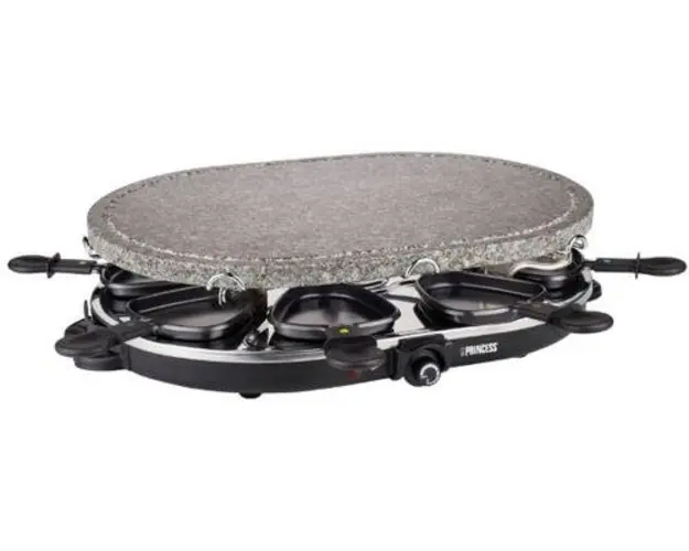 Plita Raclette electrica Princess 0116272001001, 1200W, 43x30 cm (Gri/Negru)