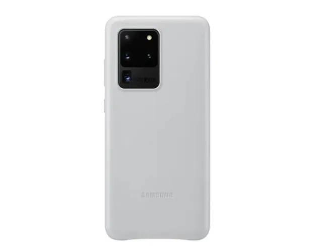Protectie Spate Piele Samsung EF-VG988LSEGEU pentru Samsung Galaxy S20 Ultra (Argintiu)
