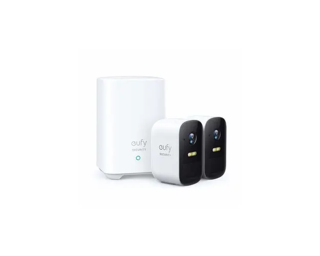 Kit supraveghere video eufyCam 2C Security wireless, HD 1080p, IP67, Nightvision, 2 camere video (Alb)
