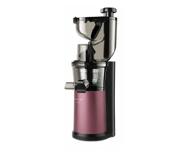 Storcator de fructe si legume Taurus Liquajuice LS-651, 200 W, recipient suc 0,8 l, 60 RPM, melc, 1 Viteza, functie reverse, tub de alimentare dublu 75/35 mm (Rosu/Negru)