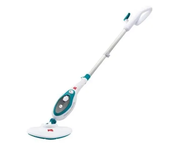 Aparat de curatat cu aburi Daga Di4 Steam Clean Multi 10, 1500 W, regulator aburi, 0,38 l, autonomie nelimitata, tub extensie, 10 accesorii incluse (Alb/Albastru)