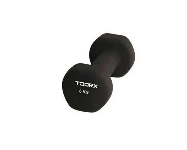 Gantera TOORX MN-6, Neopren, 6 kg (Negru)