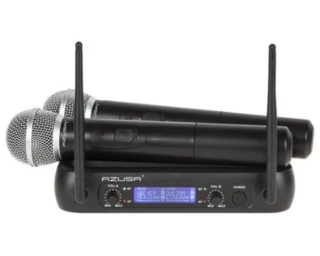 Set doua microfone VHF AZUSA MIK0141 (Negru)