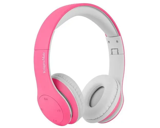Casti Stereo Kruger&Matz Street Kids, Bluetooth, Microfon (Roz)