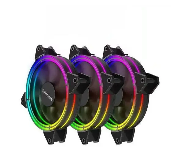 Ventilator Floston HALO RGB RAINBOW PWM, 3 x 120mm, 3buc