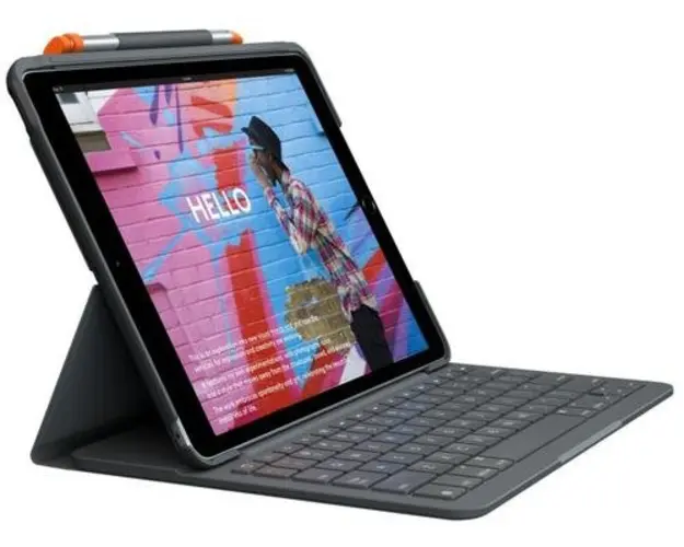 Husa cu tastatura Logitech Slim Folio 920-009480 pentru iPad 10.2inch gen7 (Negru)