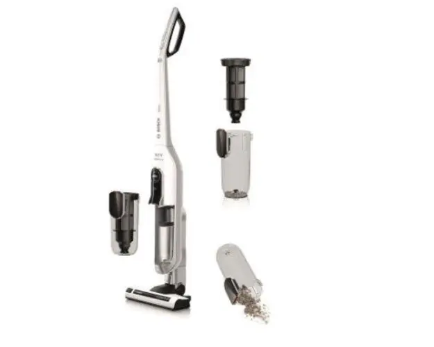 Aspirator vertical Bosch Athlet BCH6ATH25, 0.9 l, 25.2 V, autonomie 60 minute (Negru/Alb)