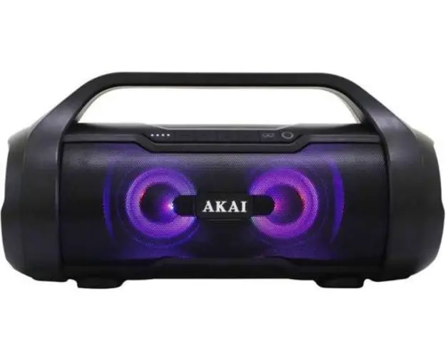 Boxa Portabila Akai ABTS-50, Bluetooth, rezistenta la apa, Radio FM , USB, SD card (Negru)