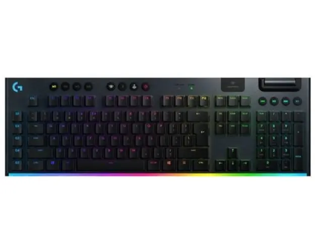 Tastatura mecanica gaming Logitech G915, Ultraslim, Lightspeed Wireless, Lightsync RGB, Switch Tactil (Negru)
