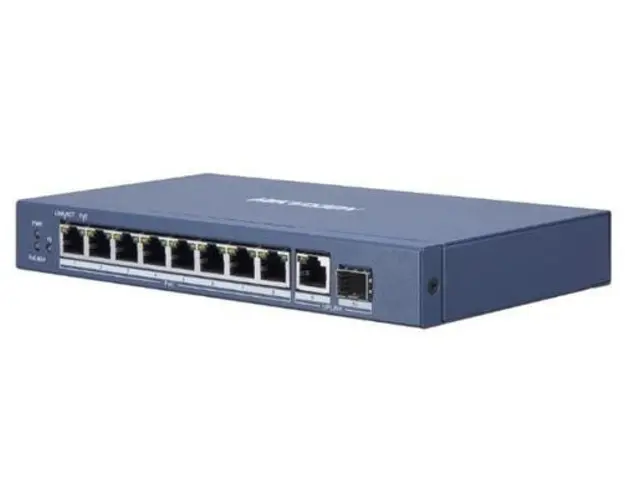 Switch Hikvision DS-3E0510P-E, Gigabti, 8 Porturi, PoE