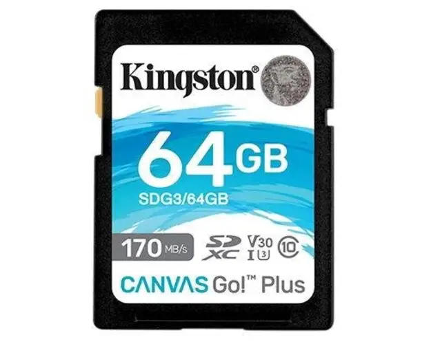 Card de memorie Kingston SDXC CANVAS GO PLS 64GB CL10 UHS-I