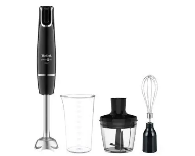 Mixer vertical Tefal InfinyForce 3 in 1 HB943838, 1000W, tocator 500ml, pahar 800ml, tel, controlul treptelor de viteza (Negru)