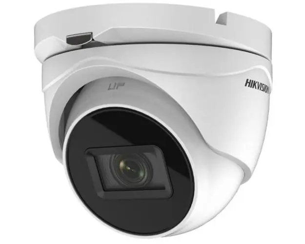 Camera supraveghere video Hikvision DS-2CE79H8T-AIT3ZF, Turbo HD dome, 5 MP CMOS, 2560 × 1944@20fps, 2.7- 13.5mm (Alb)